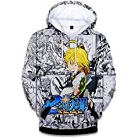 Los mejores  - Zcbm Sudadera con Capucha con Estampado 3D Los Siete Pecados Capitales Meliodas Manga Larga Deportes Al Aire Libre…
